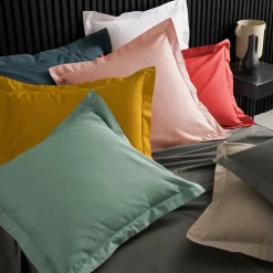 Taies d'Oreiller Percale 50x70 cm bleu