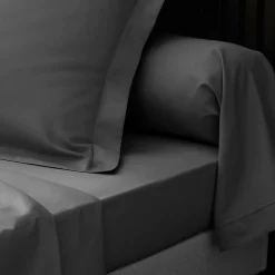 Taies d'Oreiller Percale 50x70 cm anthracite