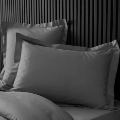 Taies d'Oreiller Percale 50x70 cm anthracite