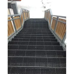 Tapis caillebotis caoutchouc épaisseur 22mm 91x152cm - IDS - M2601