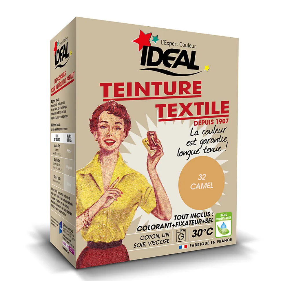 Teinture textile vintage camel Idéal 350g