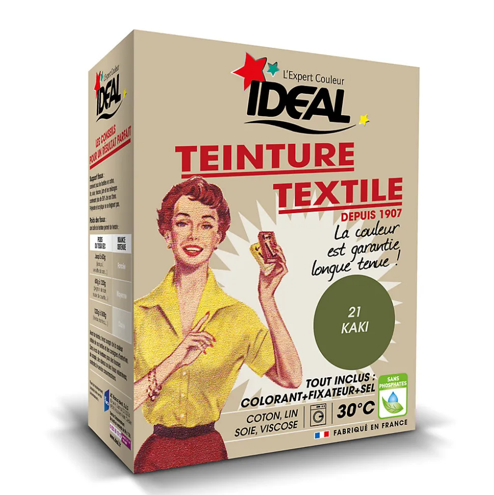 Teinture textile vintage kaki Idéal 350g