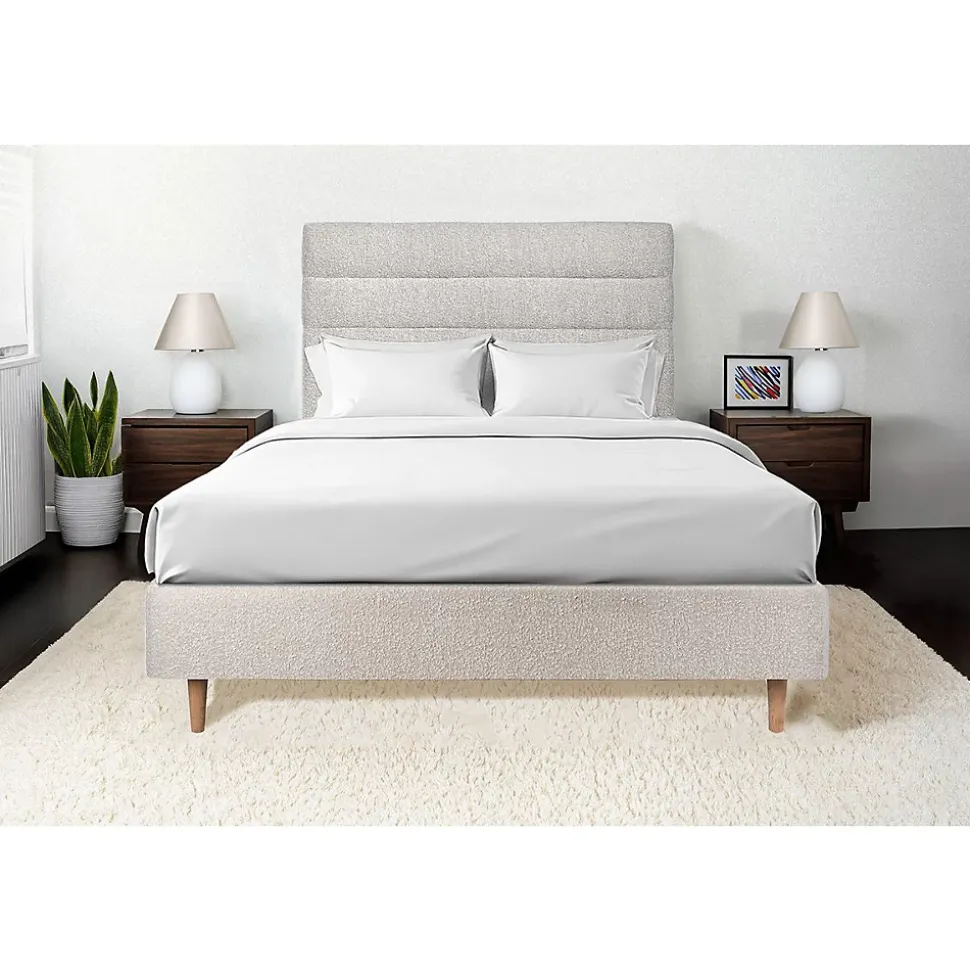 Tete de lit Lignes Bouclette - A poser au sol