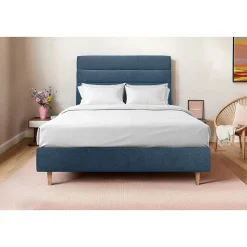 Tete de lit Lignes Tissu - A poser au sol