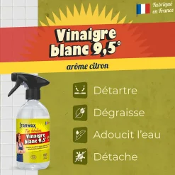 The fabulous Vinaigre blanc 9,5° parfum citron Starwax 500ml