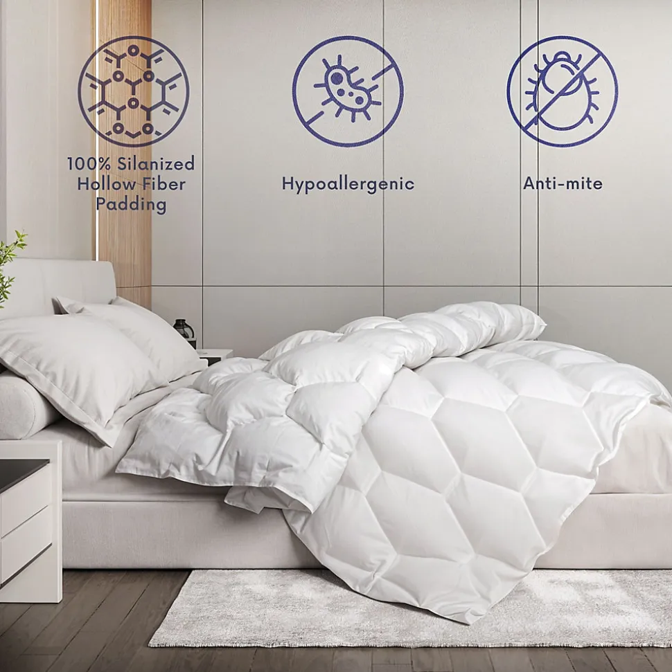 The White Stone Couette 4 Saisons avec Clips 155x200 cm