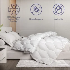 The White Stone Couette 4 Saisons avec Clips 200x200 cm