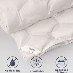 The White Stone Couette 4 Saisons avec Clips 210x260 cm