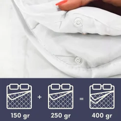 The White Stone Couette d'Hiver 200x200 cm 400 g