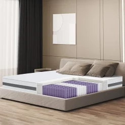 The White Stone Matelas à ressorts ensachés et mémoire 120x190 20 cm