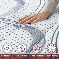 The White Stone Matelas en Mousse à Mémoire de Forme 115x185 cm Hauteur 27 cm