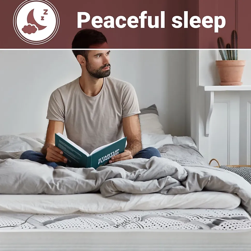 The White Stone Matelas en Mousse à Mémoire de Forme 220x220 cm Hauteur 27 cm