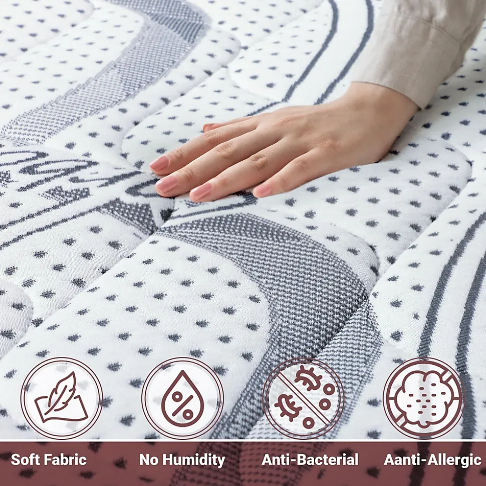 The White Stone Matelas en Mousse à Mémoire de Forme 145x185 cm Hauteur 27 cm