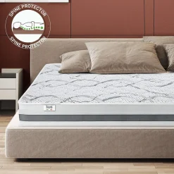 The White Stone Matelas en Mousse à Mémoire de Forme 200x220 cm Hauteur 27 cm