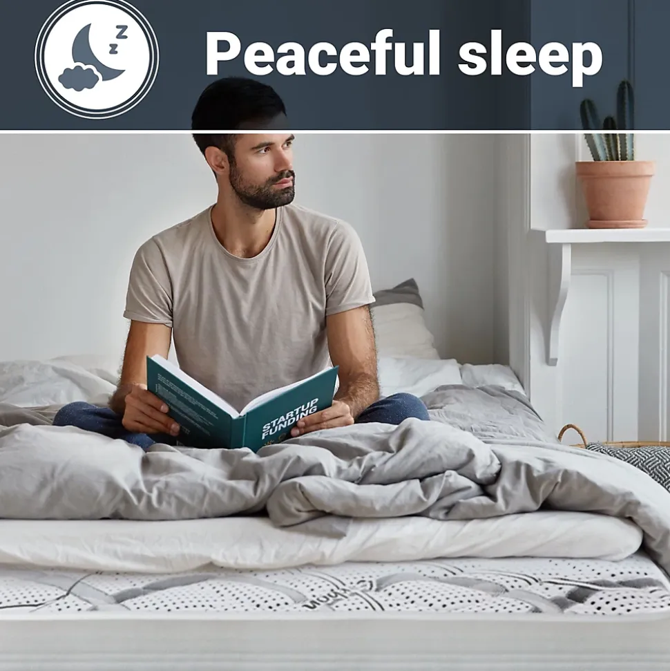 The White Stone Matelas en Mousse à Mémoire de Forme 100x160 cm Hauteur 22 cm