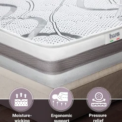 The White Stone Matelas Orthopédique 70x140 cm Fermeté Moyenne