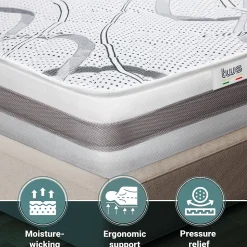 The White Stone Matelas Orthopédique 100x190 cm Fermeté Moyenne