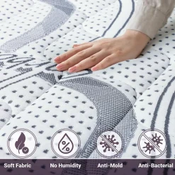 The White Stone Matelas Orthopédique 90x170 cm Fermeté Moyenne