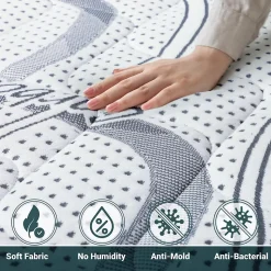 The White Stone Matelas Orthopédique 120x210 cm Fermeté Moyenne