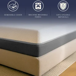 The White Stone Matelas 140x190 Memory Foam et Mousse Haut 22 cm