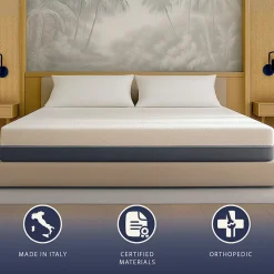 The White Stone Matelas 140x190 Memory Foam et Mousse Haut 22 cm