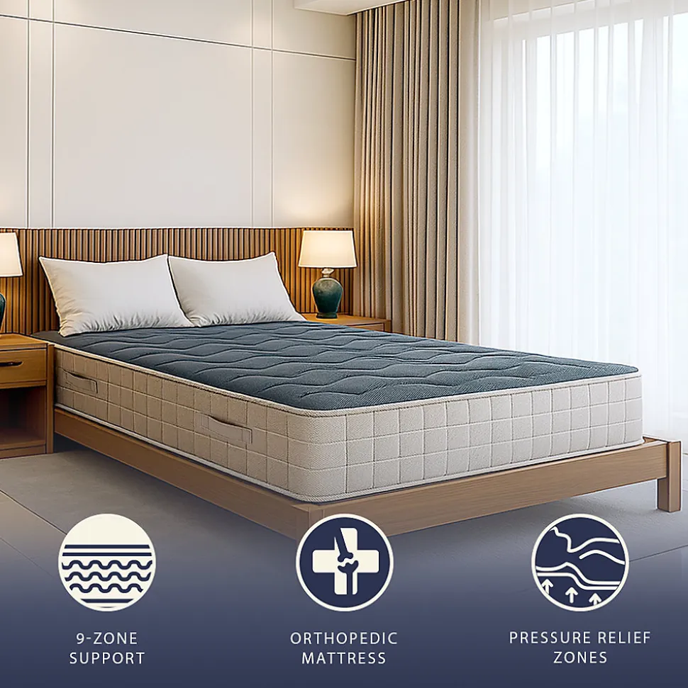 The White Stone Matelas 140x190 cm en Mousse à Mémoire, Hauteur 20 cm