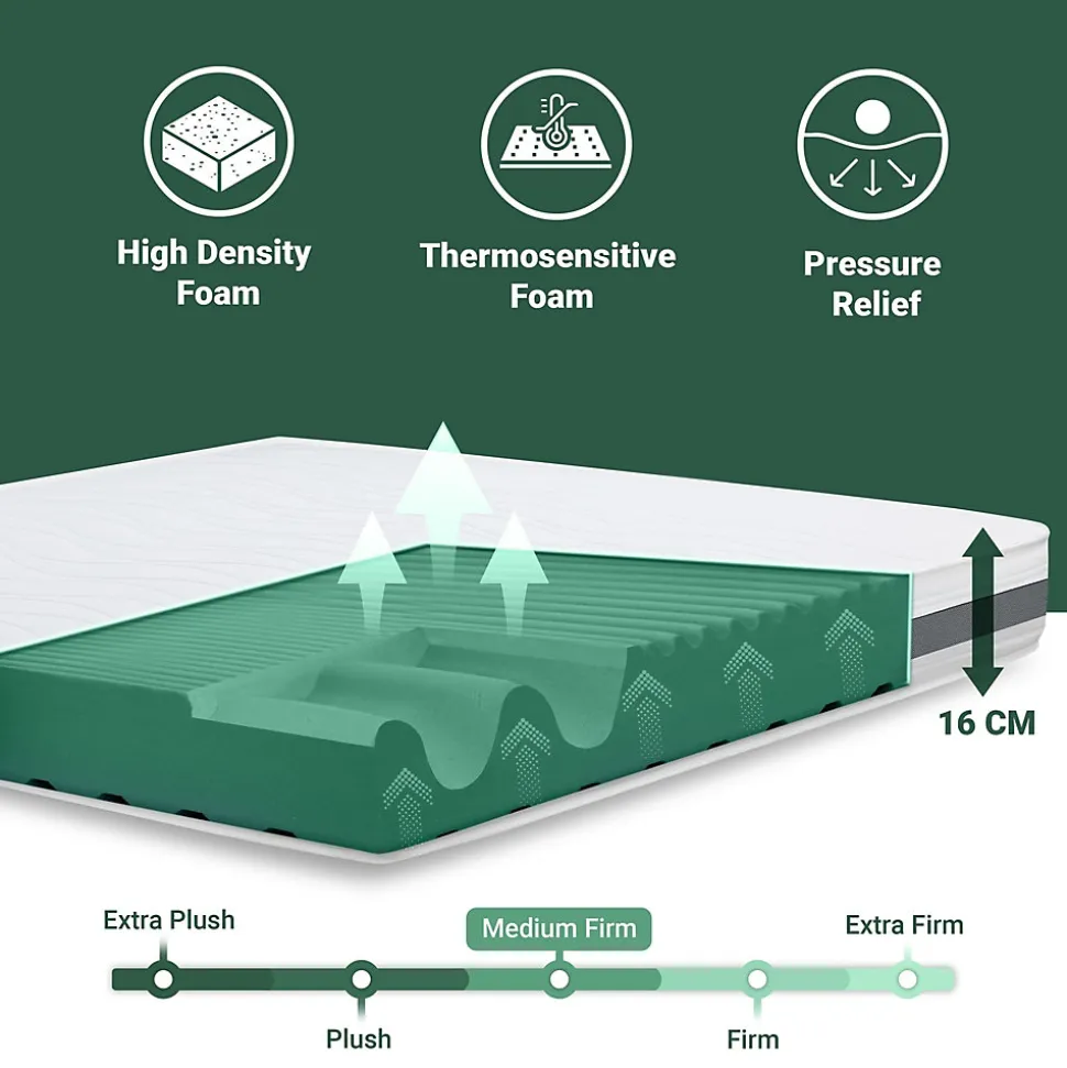 The White Stone Matelas 120x200 cm en Mousse Antibactérien
