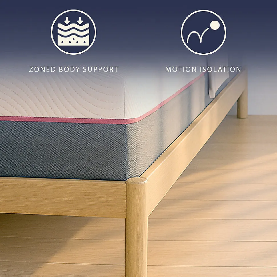 The White Stone Matelas 90x190 en Mousse à Mémoire Breeze et Ressorts Ensachés, Hauteur 30 cm