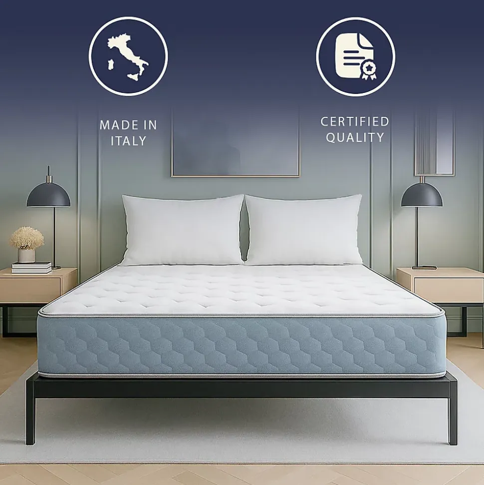 The White Stone Matelas 140x190 cm en Mousse Hypoallergénique et Memory Foam, Hauteur 22 cm