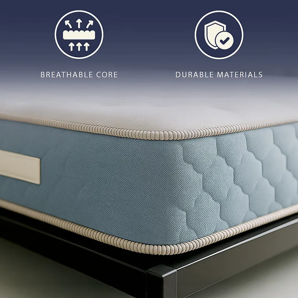 The White Stone Matelas 140x190 cm en Mousse Hypoallergénique et Memory Foam, Hauteur 22 cm