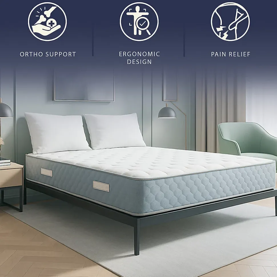 The White Stone Matelas 140x190 cm en Mousse Hypoallergénique et Memory Foam, Hauteur 22 cm