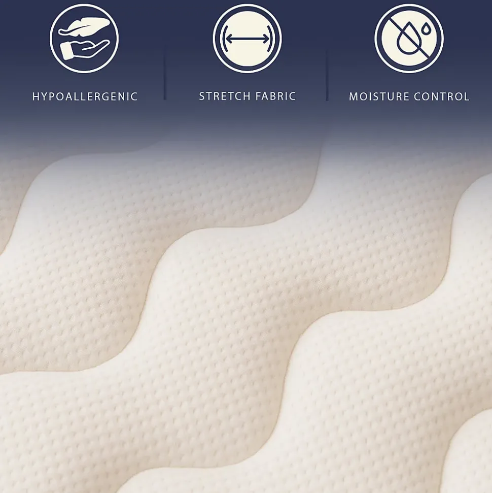 The White Stone Matelas 140x190 cm en Mousse Hypoallergénique et Memory Foam, Hauteur 22 cm