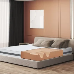 The White Stone Matelas 140x185 cm en Mousse Antibactérien