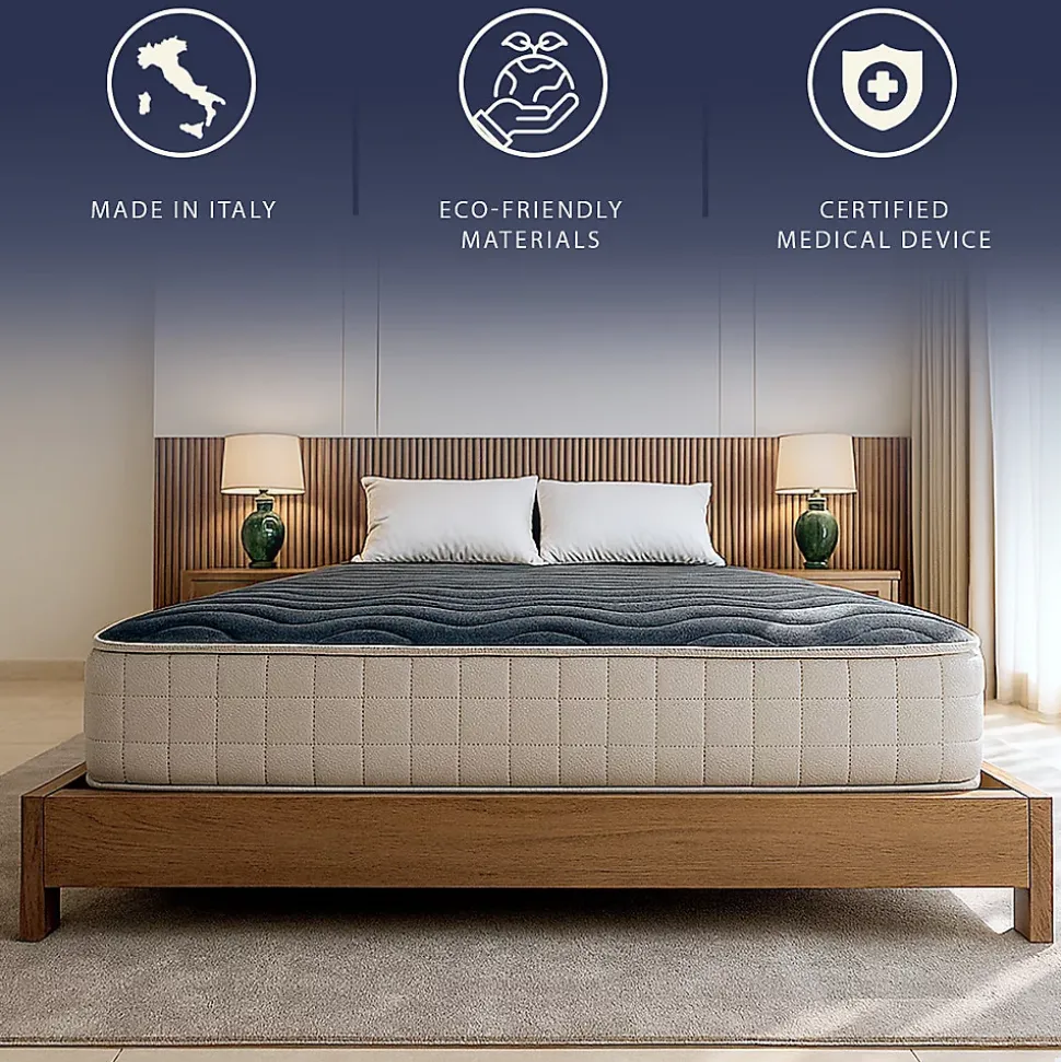 The White Stone Matelas 140x190 cm en Mousse à Mémoire, Hauteur 22 cm