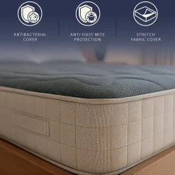 The White Stone Matelas 140x190 cm en Mousse à Mémoire, Hauteur 22 cm