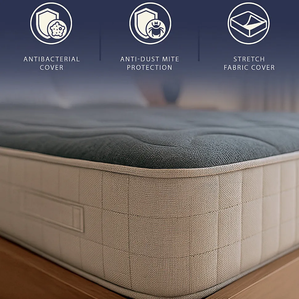 The White Stone Matelas 140x190 cm en Mousse à Mémoire, Hauteur 22 cm