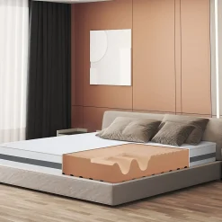 The White Stone Matelas 125x210 cm en Mousse Antibactérien