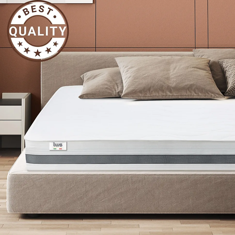 The White Stone Matelas 125x210 cm en Mousse Antibactérien