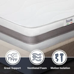 The White Stone Matelas 120x190 cm en Mousse Antibactérien