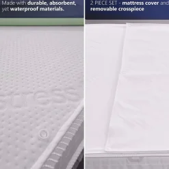 The White Stone Protège-matelas 180x190 Imperméable avec Alèse Amovible