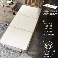 The White Stone Protège-matelas 150x190 Imperméable avec Alèse Amovible