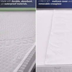 The White Stone Protège-matelas 160x195 Imperméable avec Alèse Amovible
