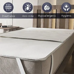 The White Stone Protège-matelas 135x190 Imperméable avec Alèse Amovible