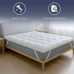 The White Stone Surmatelas 120x200 cm avec rembourrage en ouate de 1000 g/m²