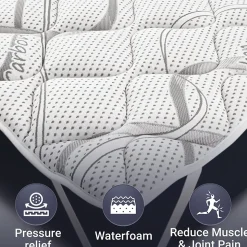 The White Stone Surmatelas 135x190 respirant hauteur 5 cm