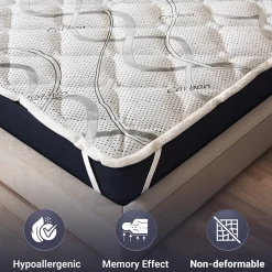 The White Stone Surmatelas 80x195 respirant hauteur 5 cm