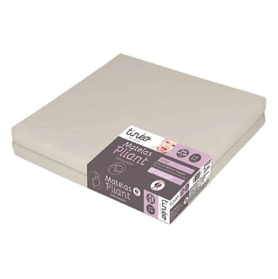 TINEO Matelas pliant 2 parties 60x120x4cm