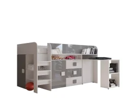 TOLEDO 1 Lit superposé 203,3/106,6/125 (blanc/gris)