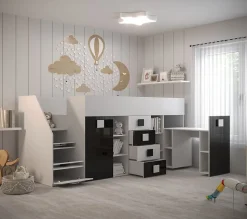 TOLEDO 3L Lit superposé 248,5/123/93 (blanc)