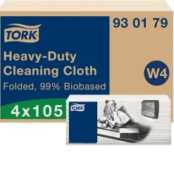 Tork Chiffon de nettoyage ultra-résistant biosourcé blanc W4, technologie exelCLEAN, 4 x 105 chiffons, 930179